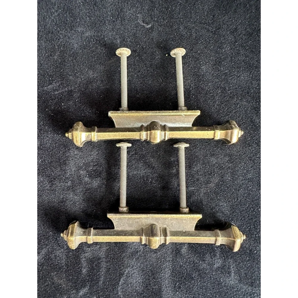 Vintage Brass Door Handles (Set of 2) Vintage Hardware Pull MCM Decor 4.5